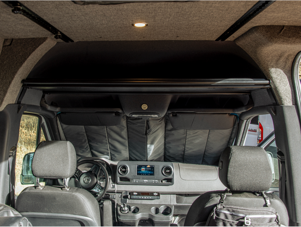 Mercedes Sprinter Headliner Shelf & Curtain Rod