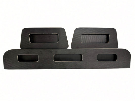 Sprinter Door Cubbies set of 3 — two rear cargo door cubbies and one sliding-door cubby in black hexply
